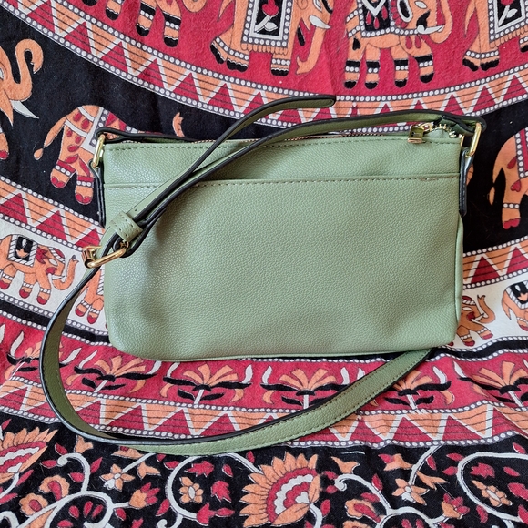 London Fog Collection Sage Green Small Crossbody Bag - Picture 3 of 16